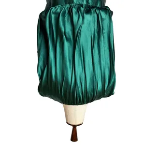 Reem by Reem Acra Silk Dress Women 14 Emerald Green Draped Tulip Wrap Cocktail thumbnail 8
