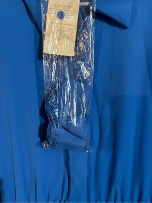 Fashion Belted Jumpsuit | Size: Medium Blue thumbnail 4