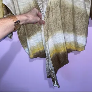 Chico's Cardigan Womens Size L Open Front Knit Kimono Boho Tie Dye Beachy thumbnail 5