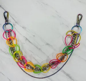 Rainbow Multi Strand Chain Pants Chain Wallet Chain 19" Chunky ✨ thumbnail 1
