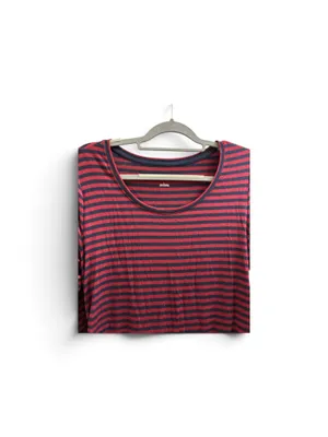 Liz Lange Maternity Dress Berry/Navy Stripe thumbnail 4
