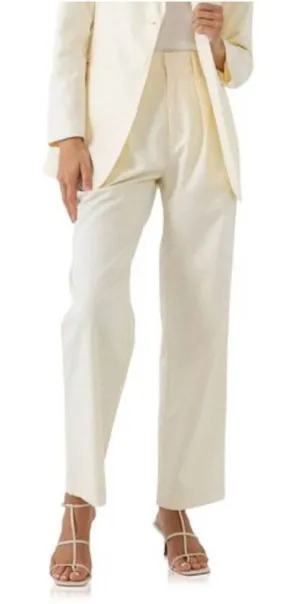 New! Endless Rose Ivory Pleated Dress‎ Pants Sz Small thumbnail 1