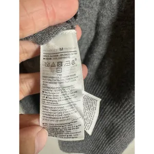 Banana Republic 100% Cashmere‎ Padded Shoulder Mock Neck Sweater Vest Gray M thumbnail 7