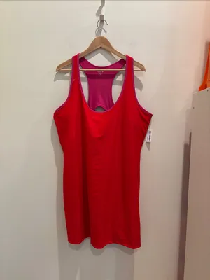 Old Navy Powersoft Athletic Dress Red Pink NWT Size XXL thumbnail 3