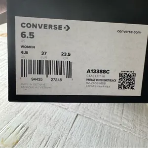 Converse All Star Chuck Taylor Hi Lift size 6.5 Vintage White Leather Ruffle thumbnail 12
