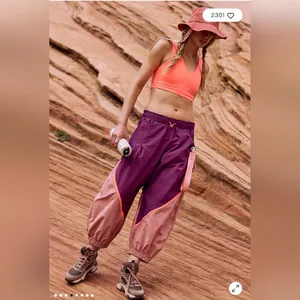 FP Movement by Free People Purple & Pink Colorblock Jogger Track Pants thumbnail 5
