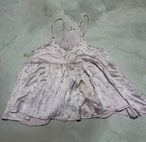 Altar’d state Light Pink Satin Spaghetti-Strap Tank Top medium thumbnail 1