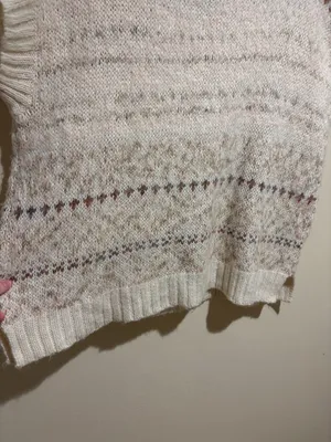 Free People Snow Bunny Sweater Vest Oversized Turtleneck Fair Isle thumbnail 8