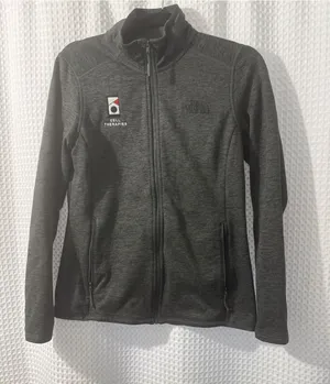 North face Women’s Gray/Black Zip up Fleece Jacket Size Small thumbnail 1