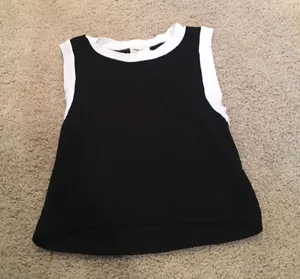 Urban Outfitters Blacks and white knit tank top cropped never worn thumbnail 1