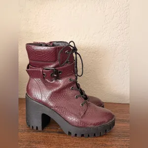 Madden Girl Women's Coco Fashion Boot size 7.5 burgundy thumbnail 12