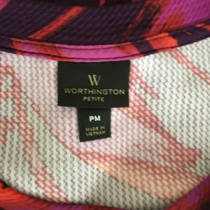 Worthington Women’s Top Skirt 2 Pc Size M Purple /Red Vintage Stretch Comfy thumbnail 15