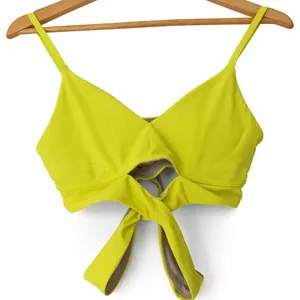 Lululemon Green Wrap Front Sports Bra Yoga Athletic Top Women thumbnail 1