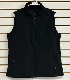 Iceburg Women’s Wind/Water‎ Resistant Vest Size Small Black EUC Lined Pockets thumbnail 1