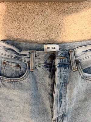 pistola Vintage Light Blue High-Rise Straight Jeans thumbnail 2