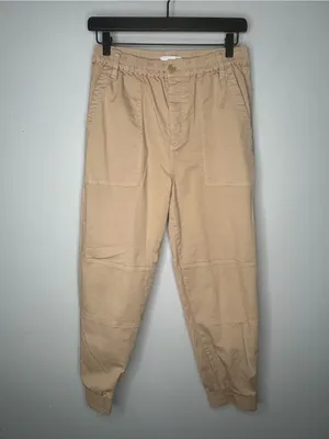Joie Nelina Tan Cropped Jogger Pants Size 8 thumbnail 4
