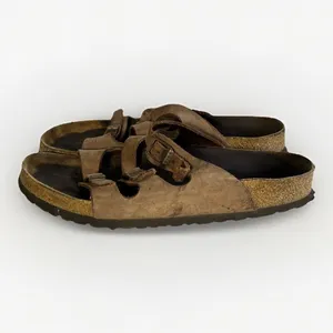 Birkenstock 3-Straps Florida Tan Brown Leather Ladies Sandals Size 40 Size 9/9.5 thumbnail 2