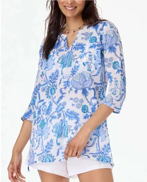 Roller Rabbit Amanda Kurta Top Size Small thumbnail 1