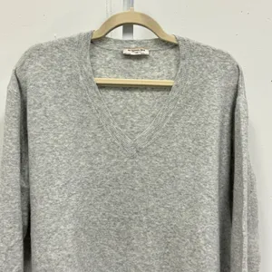 Zara The Maternity Mood Oversized Knit Chunky‎ V-neck Sweater 9919/102/803 Gray thumbnail 3