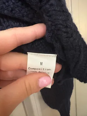 Navy Cardigan Blue Size M thumbnail 4