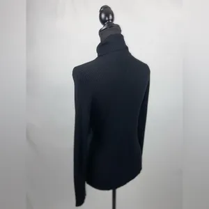 Turtleneck Sweater Black Ambiance Apparel Large Stretch thumbnail 5