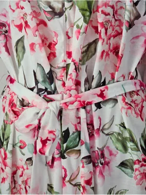 Show Me Your MuMu Floral Pink & Green Robe thumbnail 3