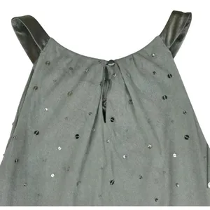 Ann Taylor Women's M Silver Sequin‎ Sleeveless Party Tank Top thumbnail 8