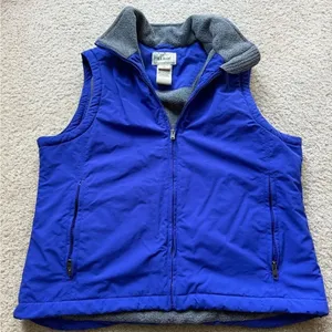 L.L. Bean Vintage Blue Fleece-Lined Zip Vest - Women's Outdoor Layer thumbnail 1