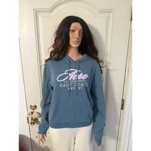 Women’s Aeropostale Blue Hooded Sweatshirt with Pink Script Logo size XL thumbnail 2