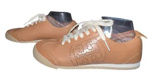 Tory Burch Murphey Perforated Leather Tan Brown Sneakers Women's‎ Shoe US 8.5 thumbnail 1