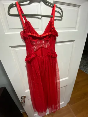 Red Lace Choosy Dress thumbnail 4