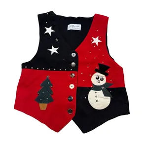 🎄✨ Vintage EMW Designs Snowman Christmas Vest Size Small (17” P2P) ✨⛄️‎ thumbnail 1