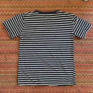 Navy Blue & White Stretch Pocket Tee thumbnail 4
