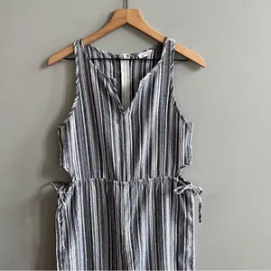 Lucca Couture Urban Outfitters Kendall Striped Cropped Jumpsuit Romper Small thumbnail 5