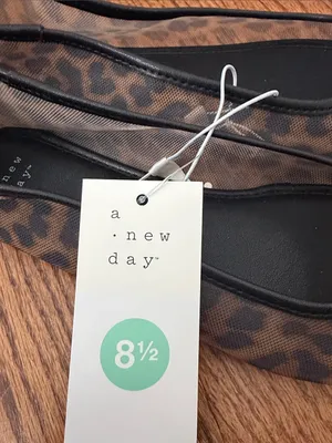 a new day Mesh Leopard Print Ballet Flats Size 8.5 New with Tags thumbnail 2