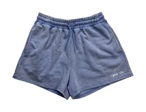 White Fox Sweat‎ Shorts Womens L Blue Rainbow Logo Drawstring Loungewear Cozy thumbnail 1