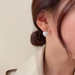 925 Sterling Silver Post Love Heart Stud Earrings for Women thumbnail 5