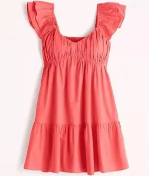 Abercrombie Ruched Flutter Mini Dress thumbnail 1