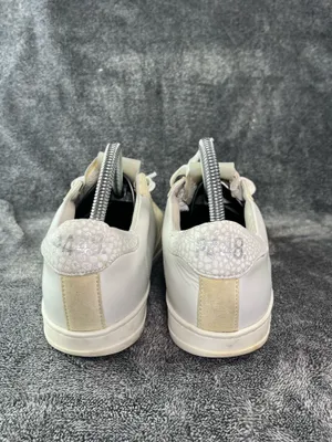P448 John White Leather Low Top Sneakers EU 39 US 8.5 Made in Italy⁠ thumbnail 4