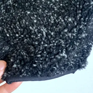 NEW Aerie Offline Sz M Snap Button Sherpa Teddy Jacket‎ in Speckled Black Gray thumbnail 6