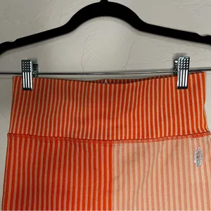 Free People Movement Striped‎ Mixing Papaya Color Block Orange Athletic Shorts thumbnail 5