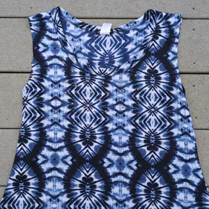 Fig & Blu Sleeveless Tie Dye Tunic Top | Tie Dye Sleeveless Shirt thumbnail 7