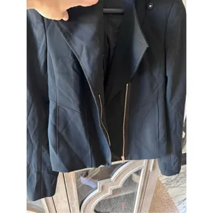 Ann‎ Taylor Moto Jacket Women Black Size 4 (T2) thumbnail 4