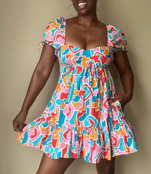 Amanda Uprichard Sicily Multicolor Mini Dress Size Small thumbnail 1