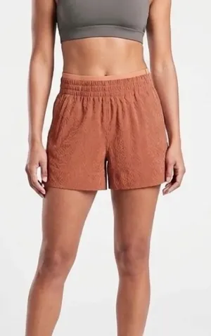 Athleta Echo Shorts Rust Orange Athletic Pocket Shorts Size 0 thumbnail 1