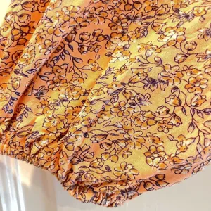 Altar’d‎ State Boho Floral Smocked Long Sleeve Dress Peach Orange Size Medium thumbnail 3