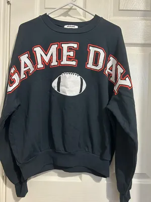 New Free People Daydreamer GAME DAY gray Sweatshirt Large? thumbnail 2