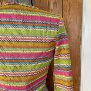 Blue Blush Rainbow Daze Knit Crop Cardigan - Size Medium thumbnail 9