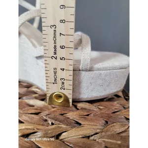 Wild Fable Ronnie Womens 6.5 Ivory Strappy Wedge Heels Open Toe Platform Sandals thumbnail 4