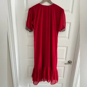 Indian Dress Partywear Red Blue Size XXL thumbnail 10